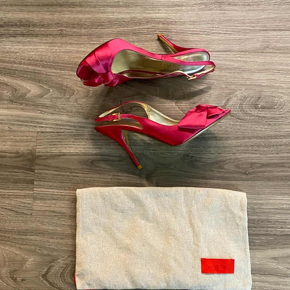 Valentino Garavani Pink Satin Women's Heels